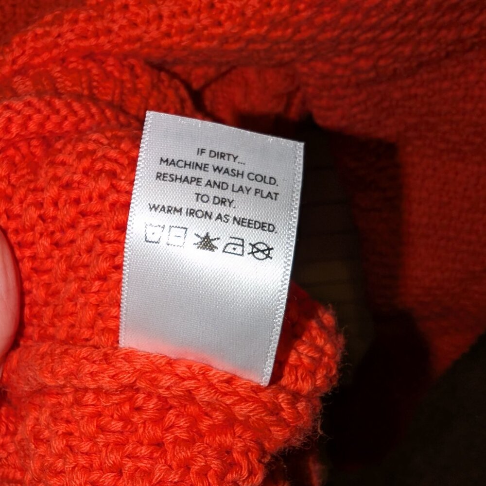 Tradlands Modern Fisher Cotton Sweater Small - Flame (Red/Orange) - Picture 6 of 6